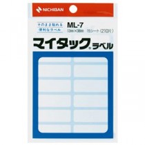 (まとめ) ニチバン マイタックラベル 一般無地 13×38mm ML-7 1パック(210片：14片×15シート) 【×30セット】