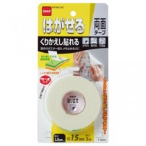 (まとめ) ニトムズ はがせる両面テープ くり返し使える 15mm×2m T3630 1巻 【×10セット】