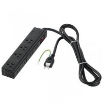 (まとめ) バッファロー 2/3ピン式電源タップ 4+4個口タイプ 雷サージ防止/集中スイッチ付 2m ブラック BSTAPSDC820BK 1個 【×2セット】