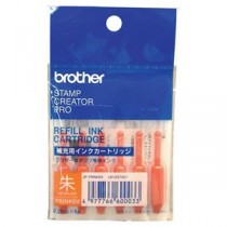 （まとめ） ブラザー BROTHER 使いきりタイプ補充インク 朱 PRINK6V 1パック（6本） 【×10セット】
