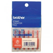 （まとめ） ブラザー BROTHER 使いきりタイプ補充インク 赤 PRINK6R 1パック（6本） 【×10セット】