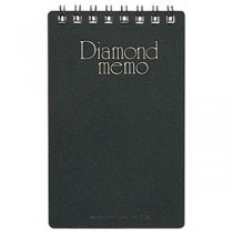 (まとめ) ミドリ ダイヤメモ＜M＞ 黒 19002-011 1冊 【×80セット】