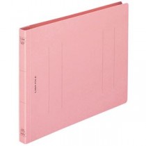 (まとめ) ライオン事務器 フラットファイル(環境) 樹脂押え具 B5ヨコ 150枚収容 背幅18mm ピンク A-526KB5E 1セット(10冊) 【×5セット】