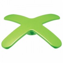 (まとめ) ライオン事務器 マグネットバー ペケピタ クロスバータイプ 幅86×奥行86×高さ12mm ライムグリーン MB86X-1P 1個 【×20セット】