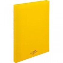 （まとめ） リヒトラブ AQUA DROPs クリヤーブック（クリアブック）（ポケット交換タイプ） A4タテ 30穴 30ポケット付属 背幅25mm 黄 N5016-5 1冊 【×10セット】