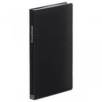 （まとめ） リヒトラブ Avanti カードホルダー（カドロック＆SEIHON） W120×D17×H192mm 120カード ヨコ入れ 黒 A-4102-24 1冊 【×10セット】