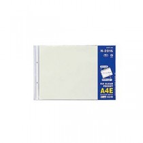 （まとめ） リヒトラブ PPクリヤーポケット（クリアポケット） A4ヨコ 2穴 台紙あり N-2016 1パック（10枚） 【×10セット】