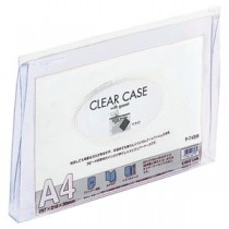 (まとめ) リヒトラブ クリヤーケース(クリアケース)(マチ付) A4ヨコ 白 F-74SM 1枚 【×15セット】