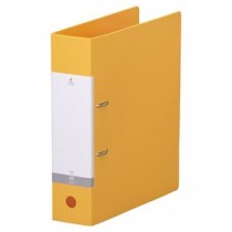 (まとめ) リヒトラブ リクエスト D型リングファイル A4タテ 2穴 650枚収容 背幅74mm 黄 G2280-5 1冊 【×10セット】