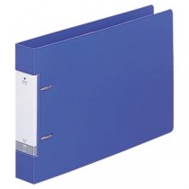 (まとめ) リヒトラブ リクエスト D型リングファイル A4ヨコ 2穴 350枚収容 背幅46mm 青 G2236-8 1冊 【×10セット】