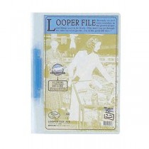 (まとめ) リヒトラブ ルーパーファイル A4タテ 2穴 100枚収容 青 F-3006 1冊 【×40セット】