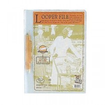 (まとめ) リヒトラブ ルーパーファイル A4タテ 2穴 100枚収容 赤 F-3006 1冊 【×40セット】