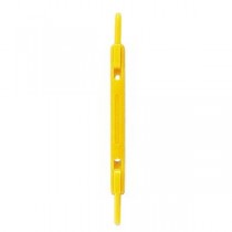 (まとめ) リヒトラブ ルーパーファスナー 足間隔80mm 約150枚収容 2穴 黄 F-1-5 1パック(5本) 【×40セット】