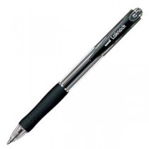 (まとめ) 三菱鉛筆 油性ボールペン VERY楽ノック 細字 0.7mm 黒 SN10007.24 1本 【×60セット】