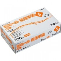 (まとめ) 川西工業 ビニール極薄手袋 #2026 粉なし S TM2026S 1パック(100枚) 【×10セット】