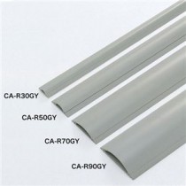 (まとめ)サンワサプライ ケーブルカバー(グレー、1m) CA-R90GY【×2セット】