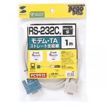 (まとめ)サンワサプライ RS-232Cケーブル(モデム・TA用・1m) KR-M1【×3セット】