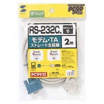 (まとめ)サンワサプライ RS-232Cケーブル(モデム・TA用・2m) KR-M2【×3セット】