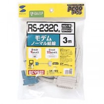 (まとめ)サンワサプライ RS-232Cケーブル(TA・モデム用・3m) KR-MD3【×2セット】
