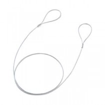 (まとめ)サンワサプライ eセキュリティ(ワイヤー、1.0m・2.2mm) SLE-11W-1【×10セット】