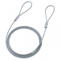 (まとめ)サンワサプライ eセキュリティ(ワイヤー、1.5m・3.5mm) SLE-1W【×10セット】