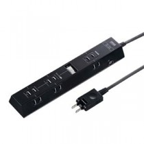 (まとめ)サンワサプライ 便利タップACアダプタ対応 TAP-B40BK【×2セット】