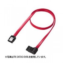 (まとめ)サンワサプライ 右L型シリアルATA3ケーブル TK-SATA3-1RL【×3セット】