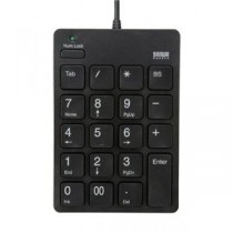 （まとめ）サンワサプライ USB2.0ハブ付テンキーアイソレーションタイプ NT-18UH2BK【×2セット】