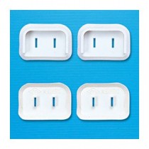 (まとめ)サンワサプライ プラグ安全カバー(2P：L型用、4個入り) TAP-PSC2N【×5セット】