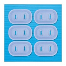 (まとめ)サンワサプライ プラグ安全カバー(2P用、6個入り) TAP-PSC5N【×5セット】