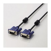 （まとめ）エレコム D-Sub15ピン（ミニ）ケーブル CAC-10BK【×5セット】