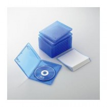 （まとめ）エレコム Blu-rayディスクケース（1枚収納タイプ） CCD-BLU110CBU【×5セット】