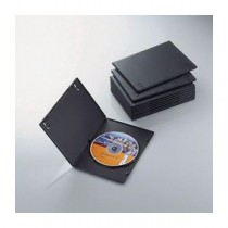 (まとめ)エレコム スリムDVDトールケース CCD-DVDS03BK【×10セット】
