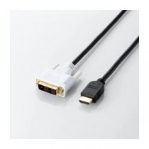（まとめ）エレコム HDMI-DVI変換ケーブル DH-HTD20BK【×2セット】