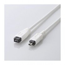 （まとめ）エレコム FireWireケーブル（9ピン-4ピン） IE-941WH【×2セット】