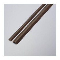 (まとめ)エレコム 床用モール(木目) LD-GA1207/WD【×10セット】