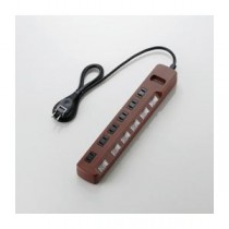 (まとめ)エレコム 個別スイッチ付 雷ガードタップ T-BR04-2610BR【×3セット】
