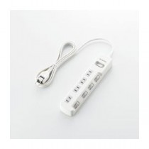 (まとめ)エレコム 一括＆個別スイッチ付 省エネタップ T-E03-2420WH【×3セット】