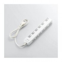 (まとめ)エレコム 個別スイッチ付省エネタップ(横挿しタイプ) T-E05-2630WH【×3セット】