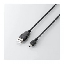 (まとめ)エレコム USB2.0ケーブル(A-mini-Bタイプ) U2C-GMM30BK【×10セット】
