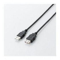 (まとめ)エレコム エコUSB2.0延長ケーブル(AM-AFタイプ) U2C-JE10BK【×10セット】