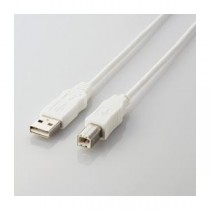 (まとめ)エレコム エコUSBケーブル(A-B・0.5m) USB2-ECO05WH【×10セット】