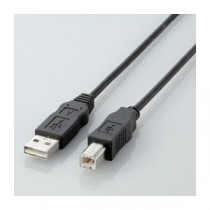 (まとめ)エレコム エコUSBケーブル(A-B・1.5m) USB2-ECO15【×5セット】