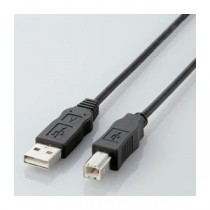 (まとめ)エレコム エコUSBケーブル(A-B・2m) USB2-ECO20【×5セット】