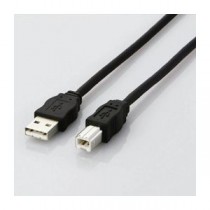 (まとめ)エレコム エコUSBケーブル(A-B・5m) USB2-ECO50【×3セット】