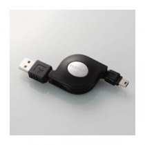 （まとめ）エレコム 巻き取り式USBケーブル USB-RLM515【×3セット】