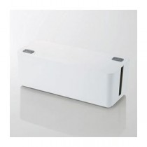 (まとめ)エレコム ケーブルボックス(6個口) EKC-BOX001WH【×2セット】