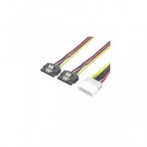 (まとめ)変換名人 4pin電源→SATA電源2分岐 4P-SPR/2【×10セット】