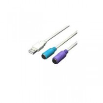 （まとめ）変換名人 USB-PS2変換（2分岐） USB-PS2【×10セット】
