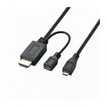(まとめ)エレコム MHL変換ケーブル MPA-MHLHD30BK【×2セット】